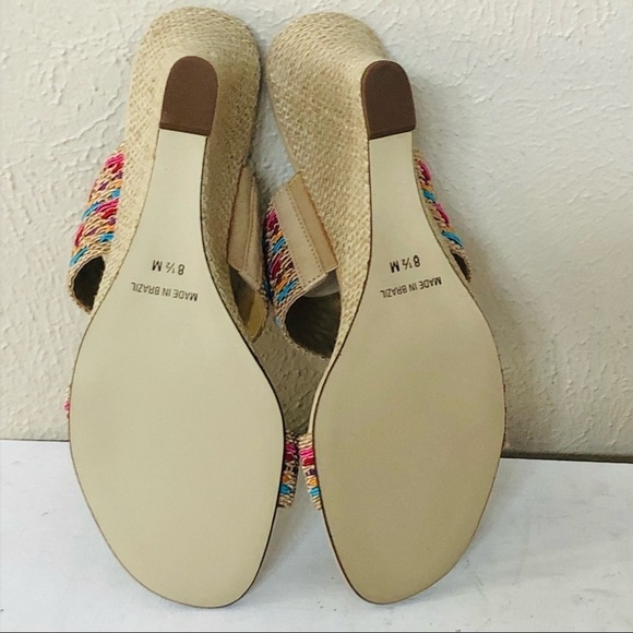 Coldwater Creek colorful textile strap slide on sandal - Picture 7 of 8